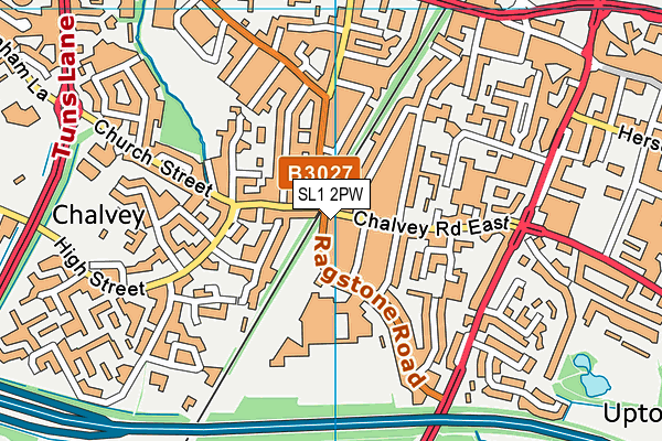 SL1 2PW map - OS VectorMap District (Ordnance Survey)