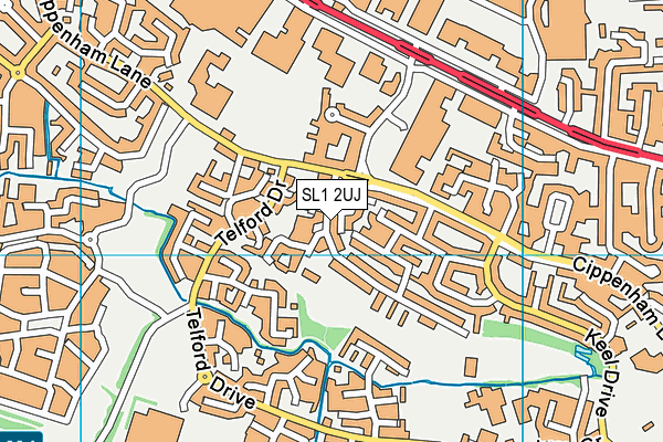 SL1 2UJ map - OS VectorMap District (Ordnance Survey)