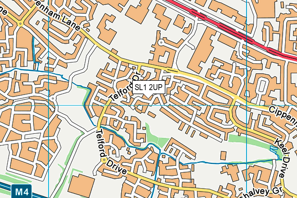 SL1 2UP map - OS VectorMap District (Ordnance Survey)