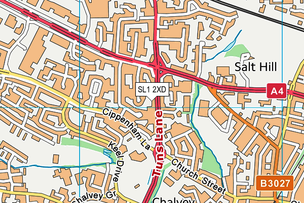 SL1 2XD map - OS VectorMap District (Ordnance Survey)
