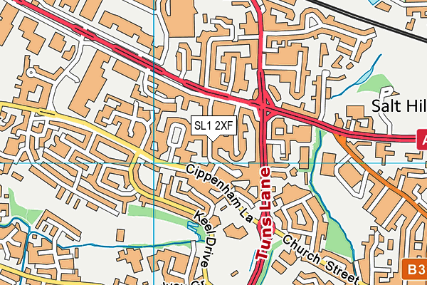SL1 2XF map - OS VectorMap District (Ordnance Survey)