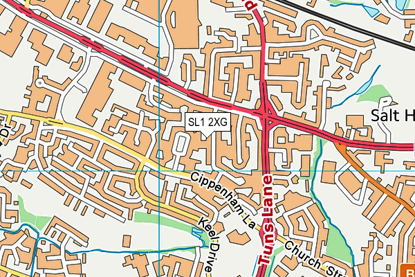 SL1 2XG map - OS VectorMap District (Ordnance Survey)