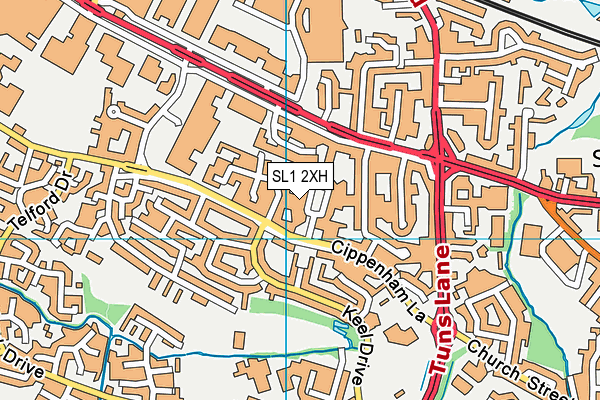 SL1 2XH map - OS VectorMap District (Ordnance Survey)