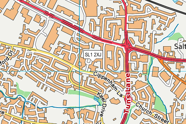 SL1 2XJ map - OS VectorMap District (Ordnance Survey)