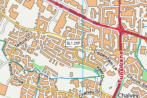SL1 2XP map - OS VectorMap District (Ordnance Survey)