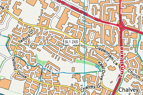 SL1 2XS map - OS VectorMap District (Ordnance Survey)