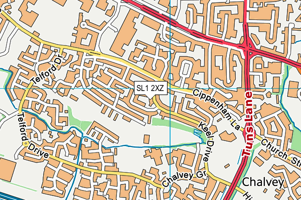 SL1 2XZ map - OS VectorMap District (Ordnance Survey)