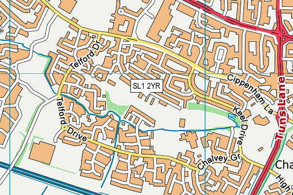 SL1 2YR map - OS VectorMap District (Ordnance Survey)