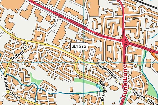 SL1 2YS map - OS VectorMap District (Ordnance Survey)