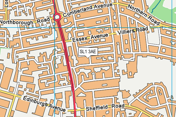 SL1 3AE map - OS VectorMap District (Ordnance Survey)