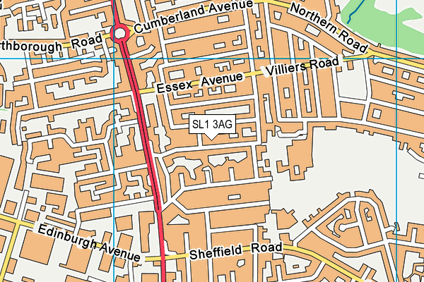 SL1 3AG map - OS VectorMap District (Ordnance Survey)