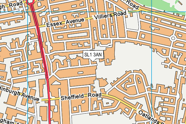 SL1 3AN map - OS VectorMap District (Ordnance Survey)