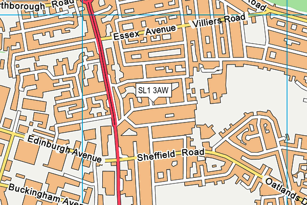 SL1 3AW map - OS VectorMap District (Ordnance Survey)