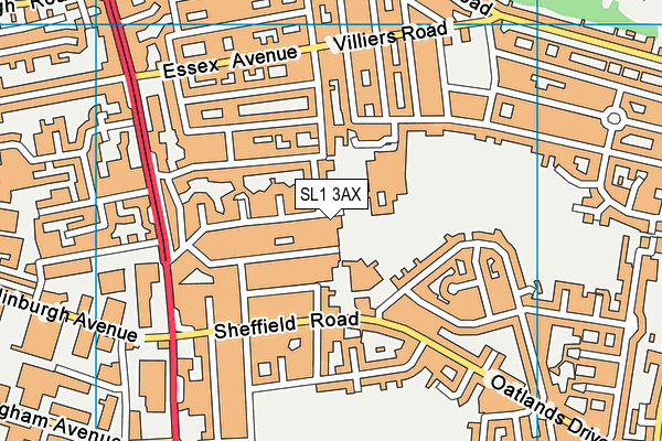 SL1 3AX map - OS VectorMap District (Ordnance Survey)