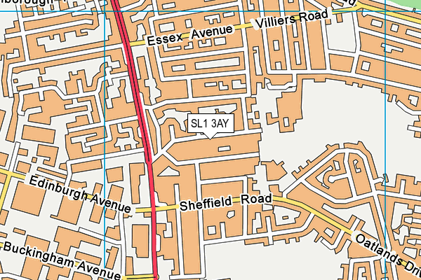 SL1 3AY map - OS VectorMap District (Ordnance Survey)
