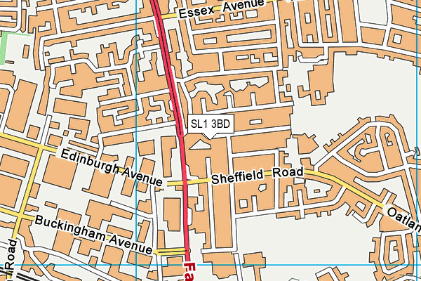 SL1 3BD map - OS VectorMap District (Ordnance Survey)