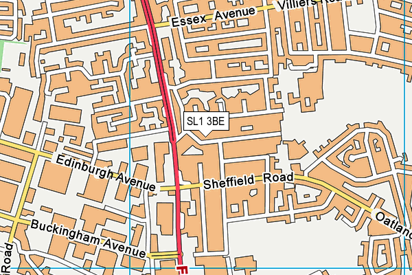 SL1 3BE map - OS VectorMap District (Ordnance Survey)