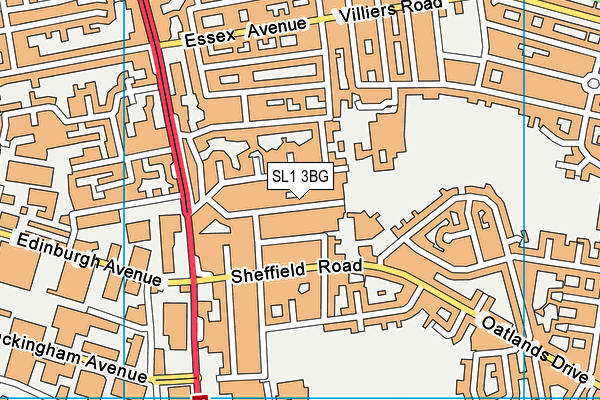 SL1 3BG map - OS VectorMap District (Ordnance Survey)