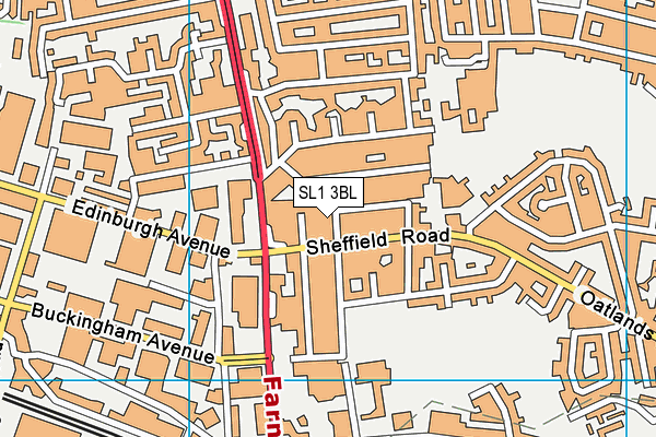 SL1 3BL map - OS VectorMap District (Ordnance Survey)