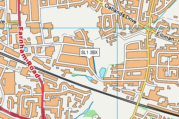 SL1 3BX map - OS VectorMap District (Ordnance Survey)