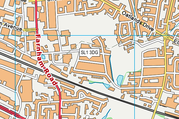 SL1 3DG map - OS VectorMap District (Ordnance Survey)