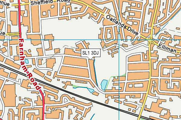 SL1 3DJ map - OS VectorMap District (Ordnance Survey)