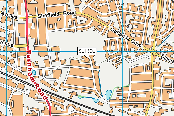 Godolphin Recreation Ground (Closed) map (SL1 3DL) - OS VectorMap District (Ordnance Survey)