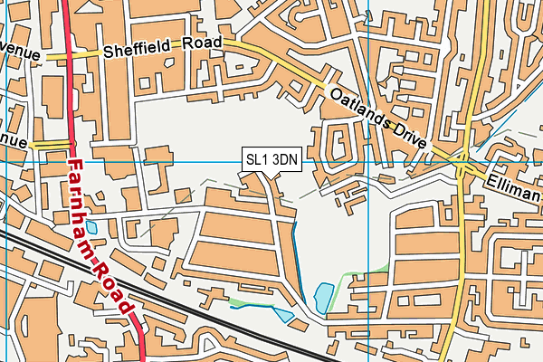 SL1 3DN map - OS VectorMap District (Ordnance Survey)