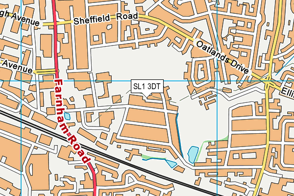 SL1 3DT map - OS VectorMap District (Ordnance Survey)