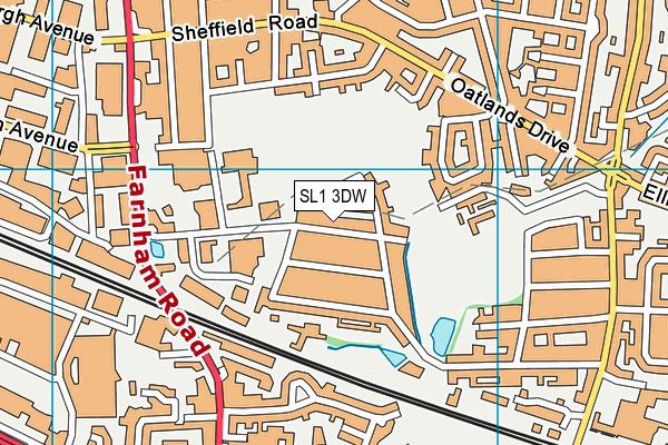 SL1 3DW map - OS VectorMap District (Ordnance Survey)