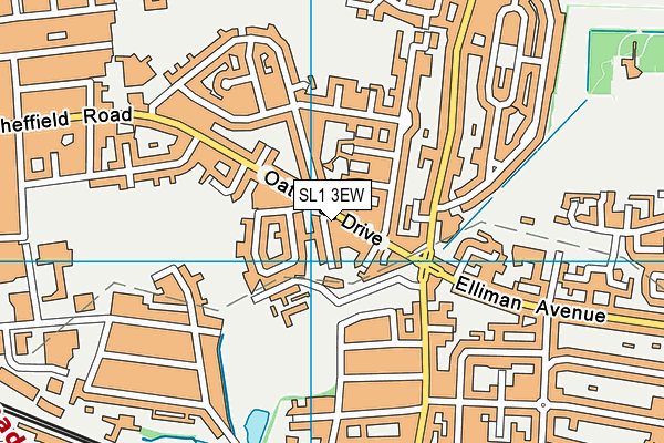 SL1 3EW map - OS VectorMap District (Ordnance Survey)