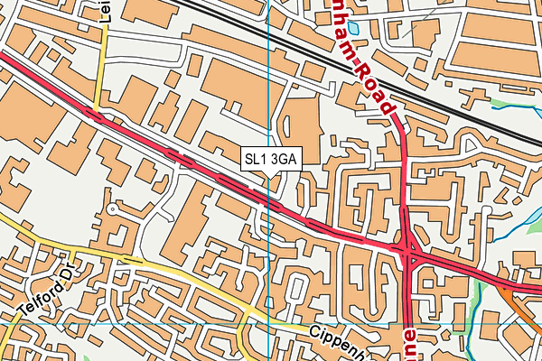 SL1 3GA map - OS VectorMap District (Ordnance Survey)