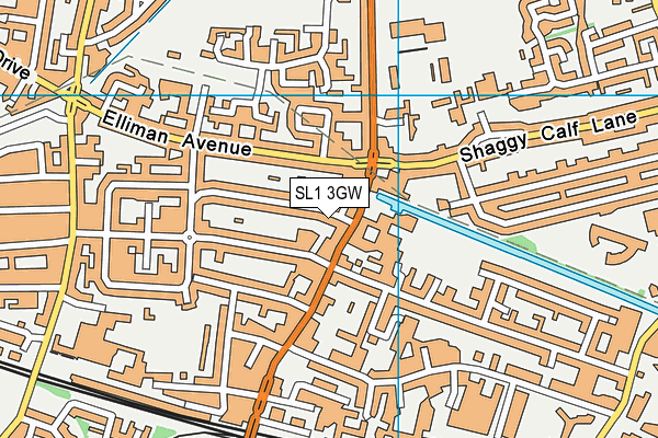 SL1 3GW map - OS VectorMap District (Ordnance Survey)