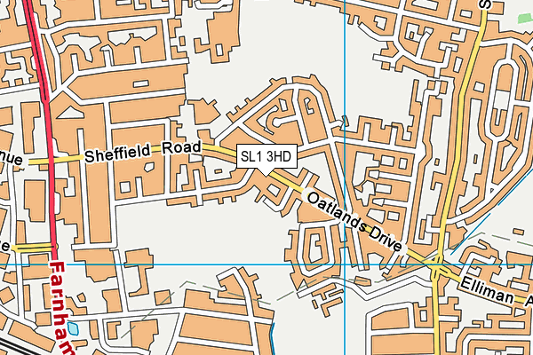 SL1 3HD map - OS VectorMap District (Ordnance Survey)