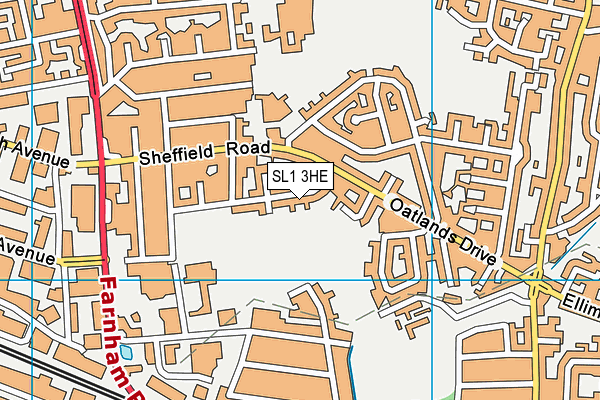 SL1 3HE map - OS VectorMap District (Ordnance Survey)
