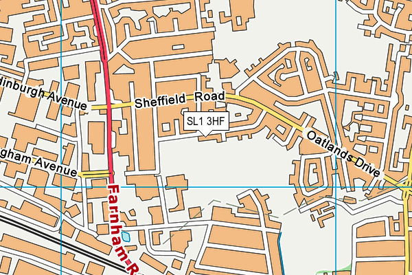 SL1 3HF map - OS VectorMap District (Ordnance Survey)