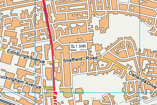 SL1 3HR map - OS VectorMap District (Ordnance Survey)