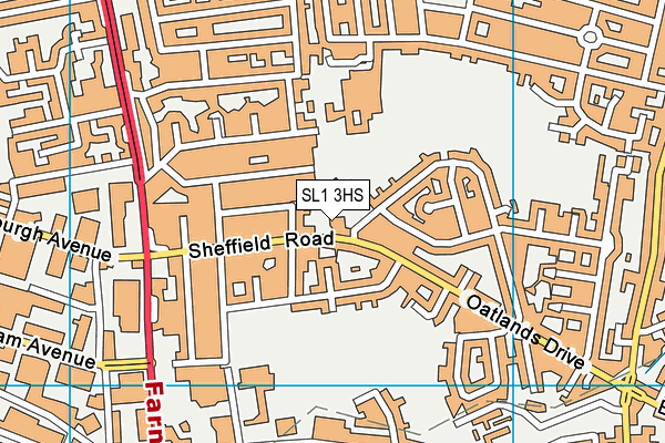 SL1 3HS map - OS VectorMap District (Ordnance Survey)