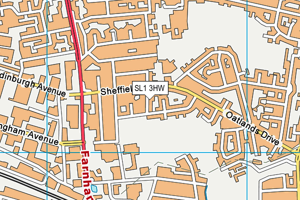 SL1 3HW map - OS VectorMap District (Ordnance Survey)