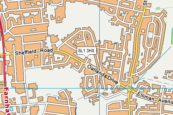 SL1 3HX map - OS VectorMap District (Ordnance Survey)