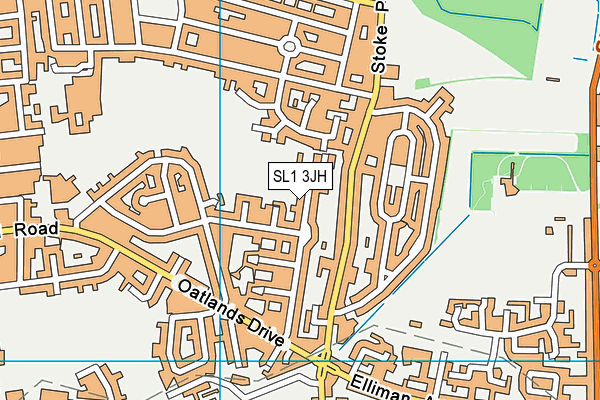 SL1 3JH map - OS VectorMap District (Ordnance Survey)