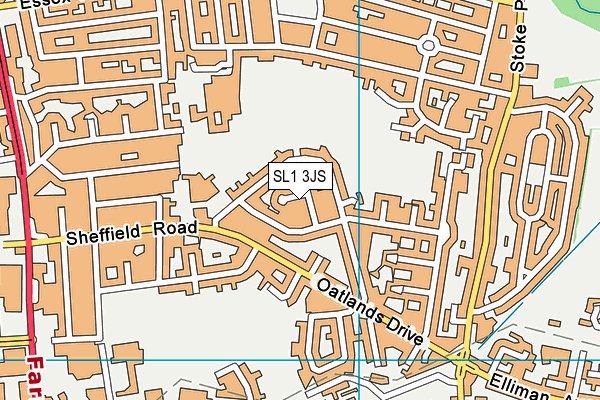 SL1 3JS map - OS VectorMap District (Ordnance Survey)
