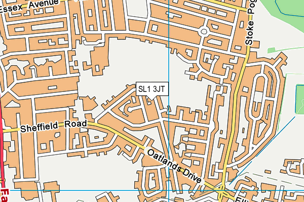 SL1 3JT map - OS VectorMap District (Ordnance Survey)