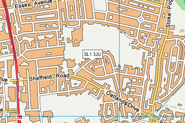 SL1 3JU map - OS VectorMap District (Ordnance Survey)