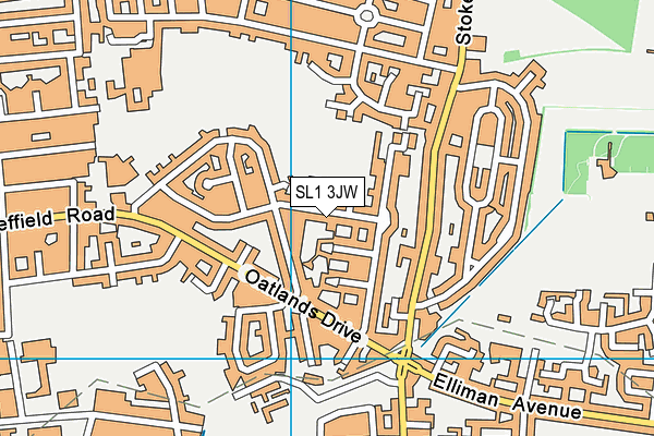 SL1 3JW map - OS VectorMap District (Ordnance Survey)