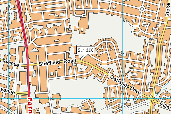 SL1 3JX map - OS VectorMap District (Ordnance Survey)