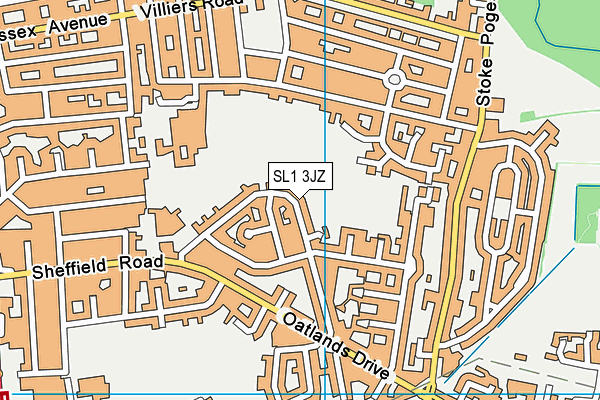 SL1 3JZ map - OS VectorMap District (Ordnance Survey)