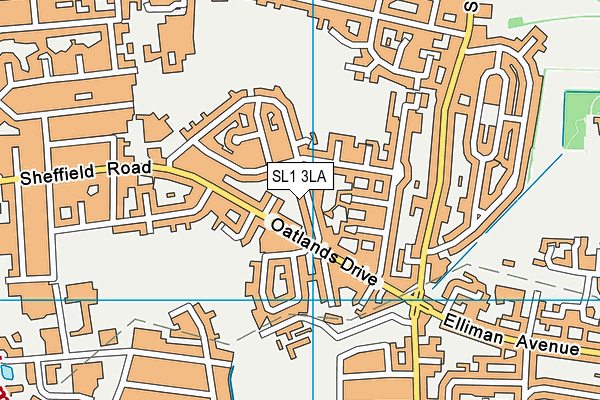 SL1 3LA map - OS VectorMap District (Ordnance Survey)