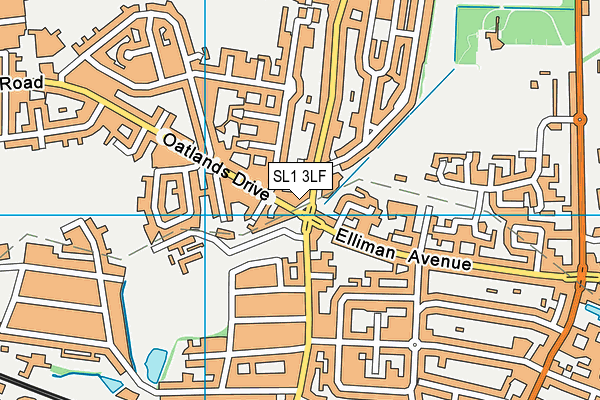 SL1 3LF map - OS VectorMap District (Ordnance Survey)