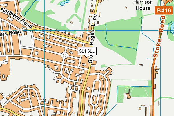 SL1 3LL map - OS VectorMap District (Ordnance Survey)